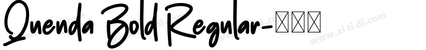 Quenda Bold Regular字体转换